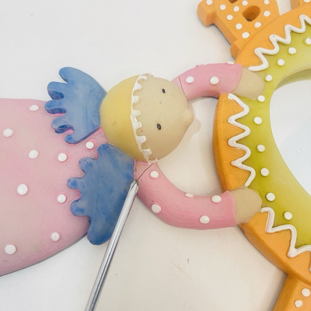 Signed Judie Bomberger Wall Hanging "Baby Love" Mirror Resin DAMAGED - Picture 4 of 9